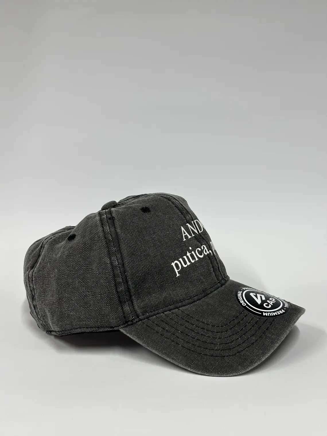 Gorra de lona 6p - Negro jaspeado / Ando putica, putica  2
