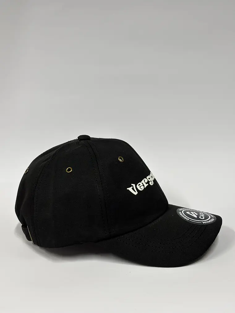 Gorra de lona 6p - Negro sólido / Vergación 4