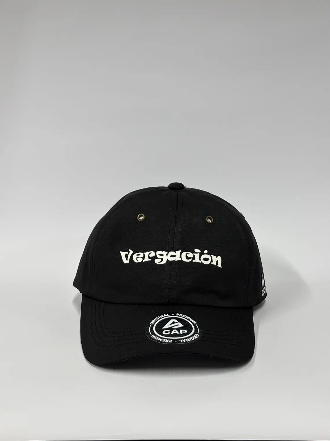 Gorra de lona 6p - Negro sólido / Vergación 1