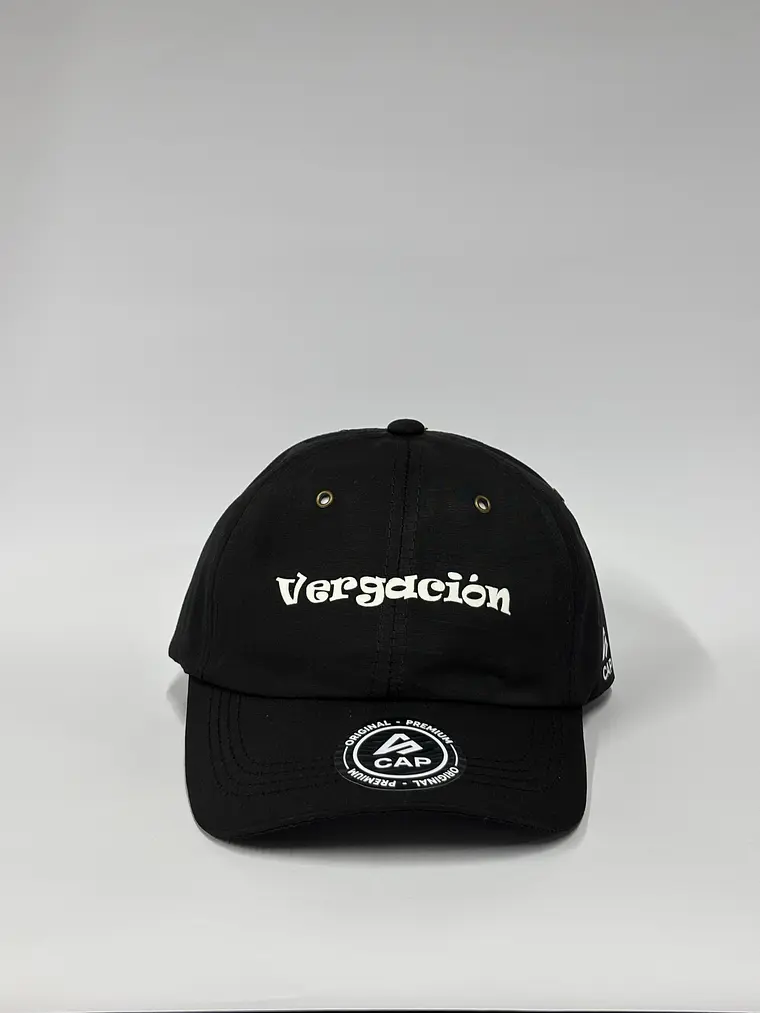 Gorra de lona 6p - Negro sólido / Vergación 1