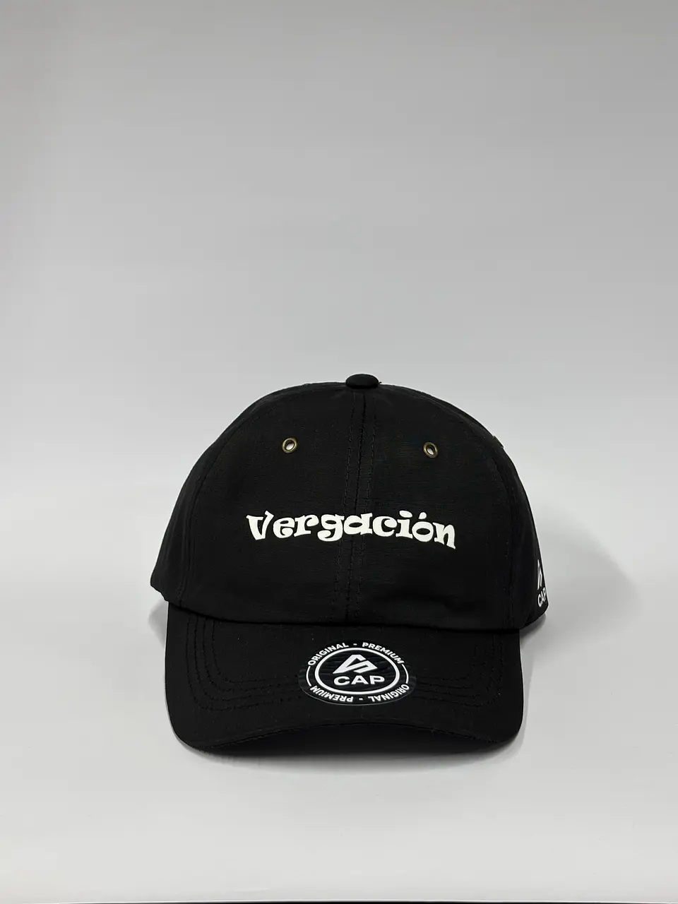 Gorra de lona 6p - Negro sólido / Vergación 1