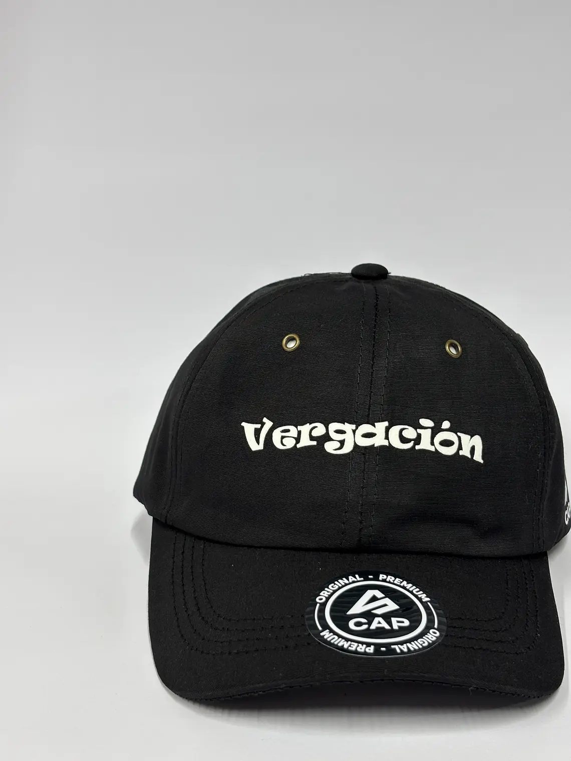 Gorra de lona 6p - Negro sólido / Vergación 2