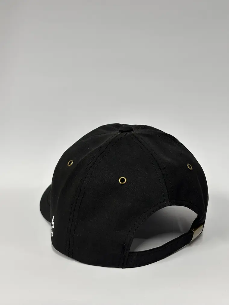 Gorra de lona 6p - Negro sólido / Vergación 3
