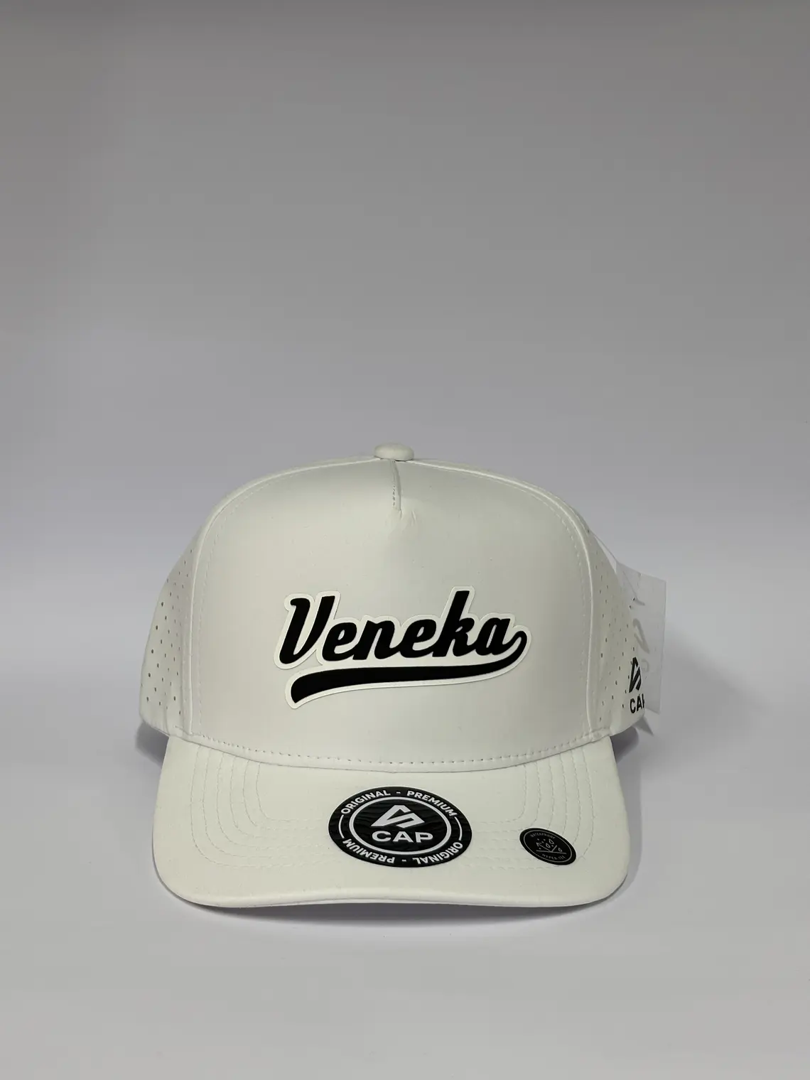 Gorra de lona 5p láser - Blanco / Veneka  1