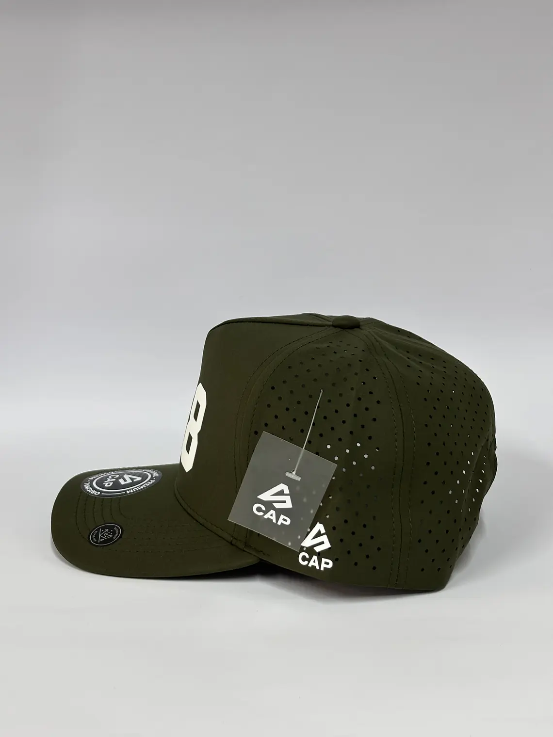 Gorra de lona 5p láser - Verde militar  / +58  3