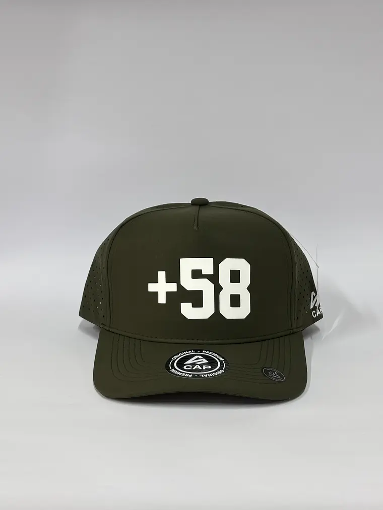 Gorra de lona 5p láser - Verde militar  / +58  1