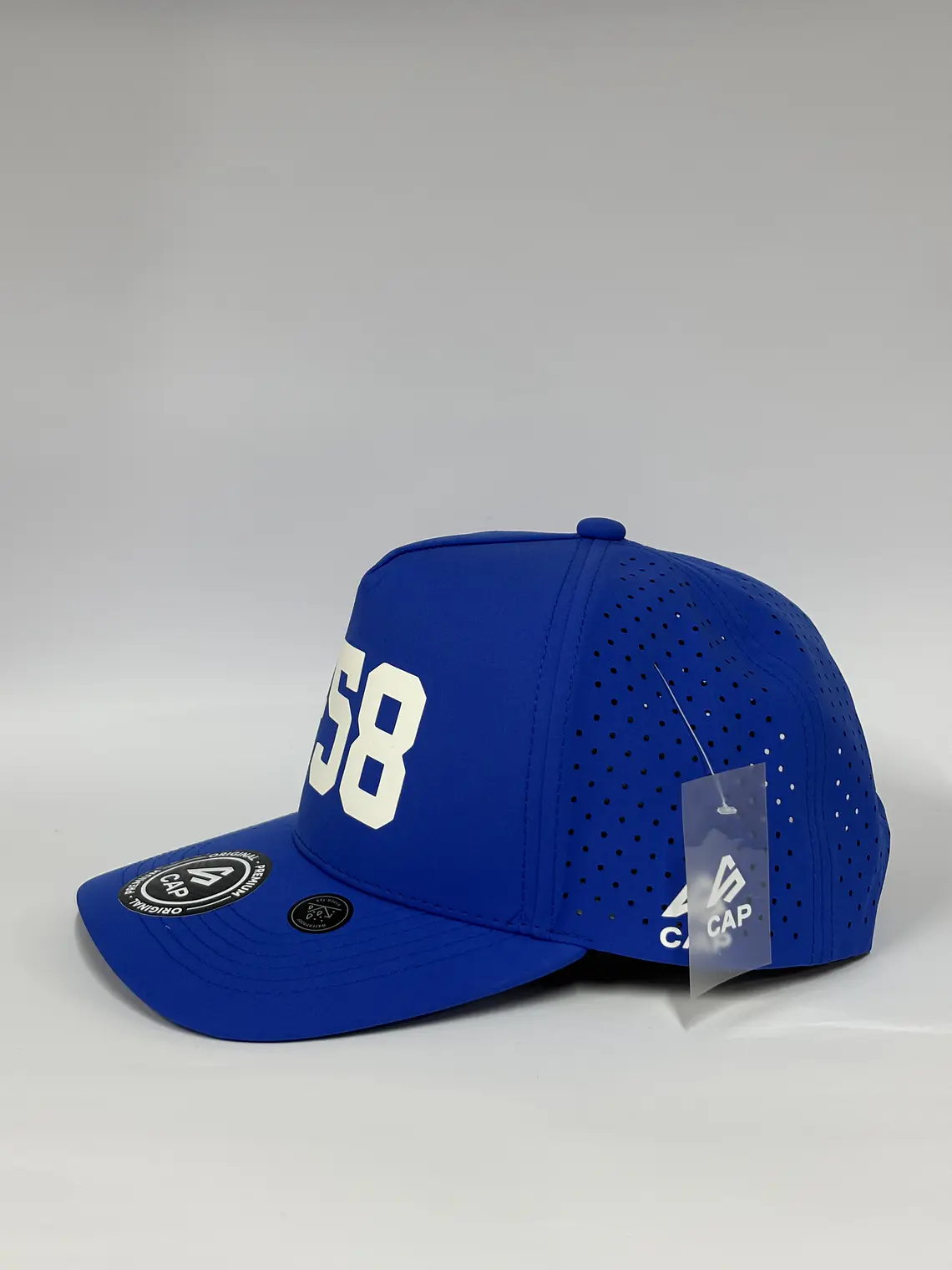 Gorra de lona 5p láser - Azul rey / +58 6