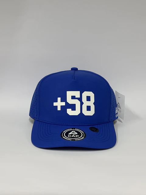 Gorra de lona 5p láser - Azul rey / +58