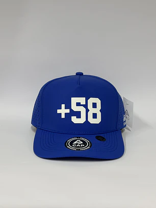 Gorra de lona 5p láser - Azul rey / +58