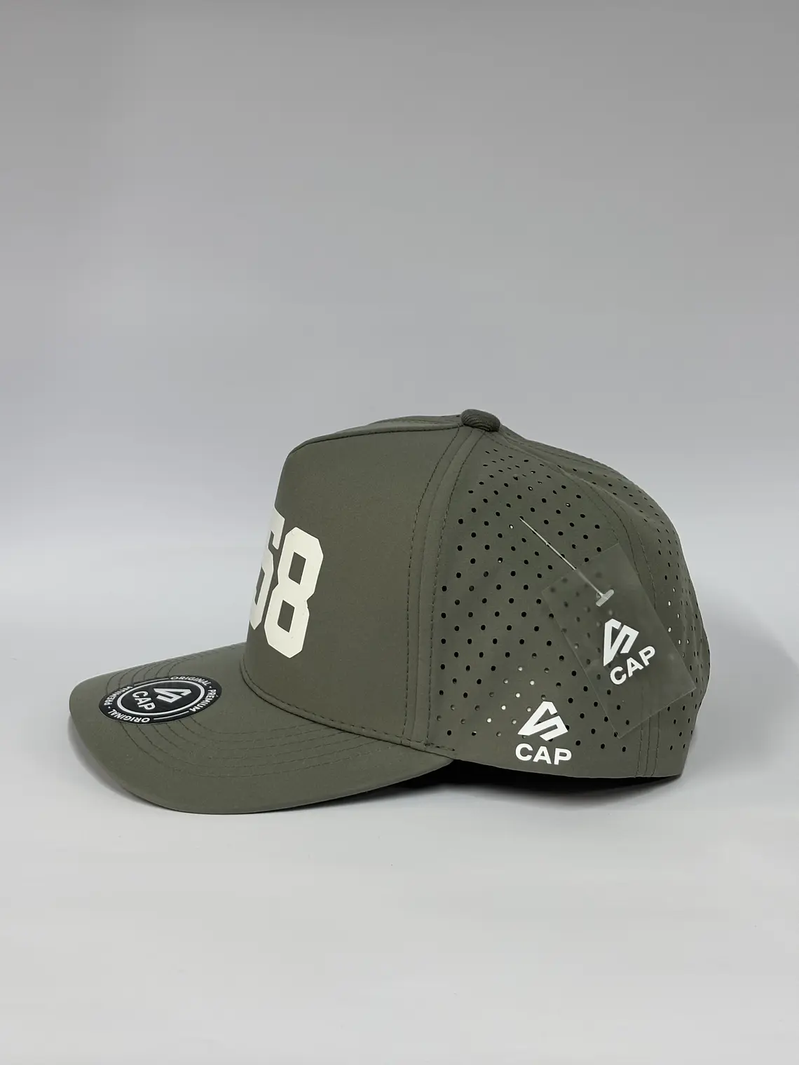 Gorra de lona 5p láser - Gris / +58 4