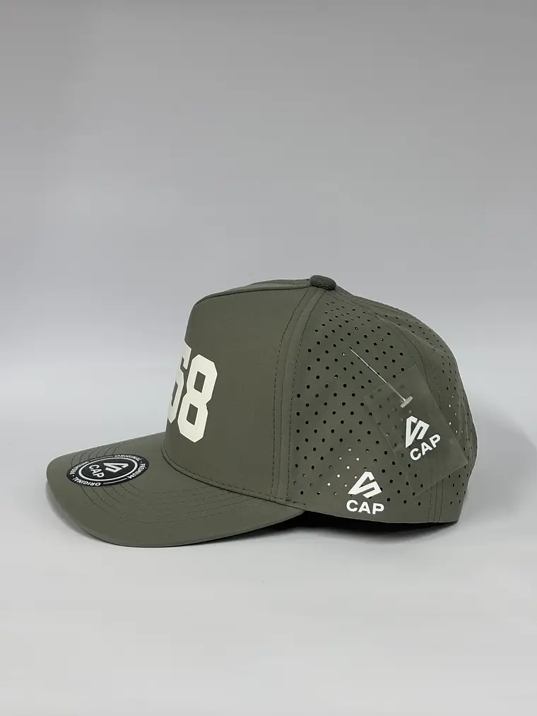 Gorra de lona 5p láser - Gris / +58 4