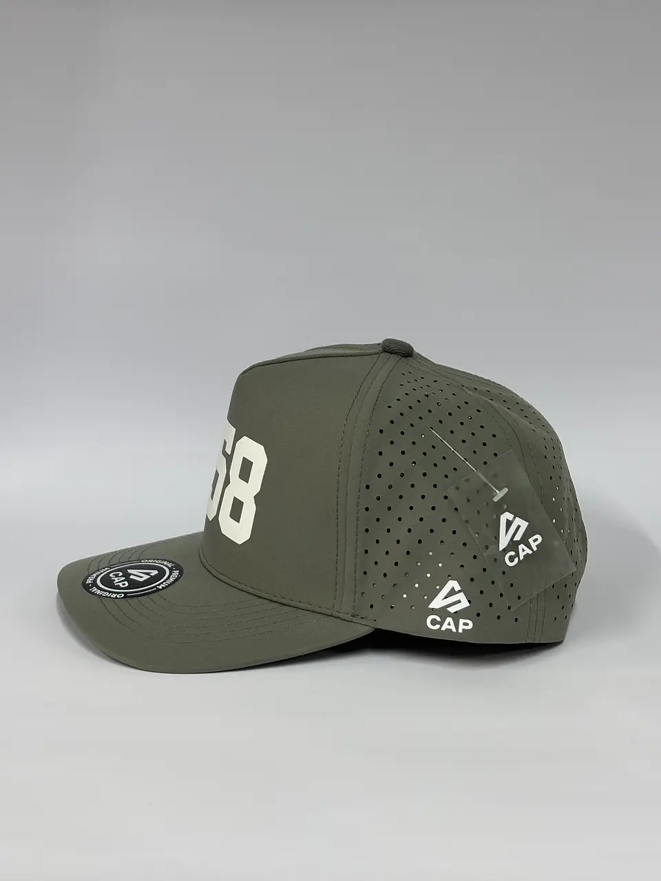 Gorra de lona 5p láser - Gris / +58 4