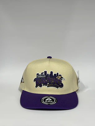 Gorra de lona 5p - Beige x Morado / Ravens 
