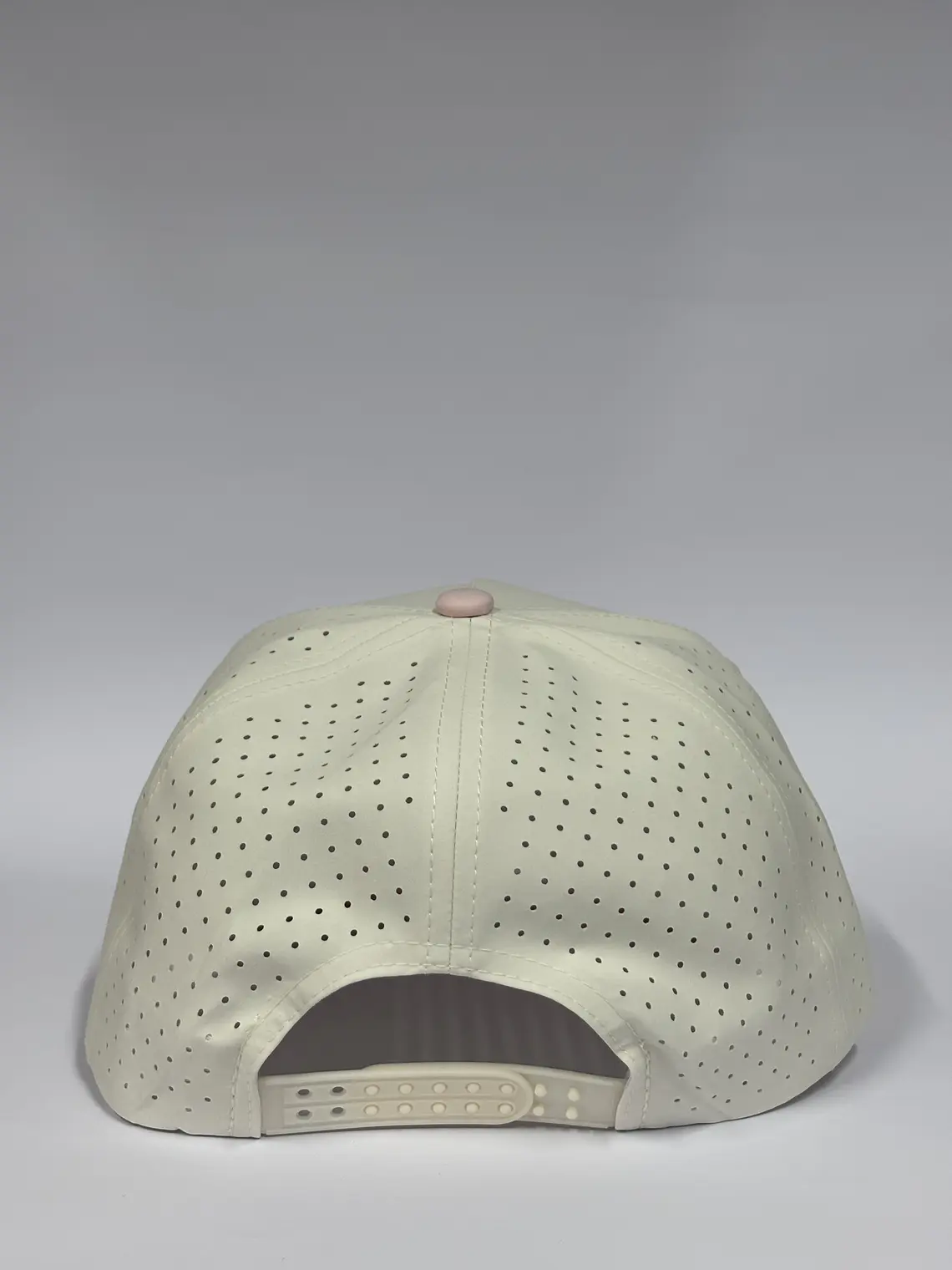 Gorra de lona 5p láser - Blanco x Rosado / Veneka  4