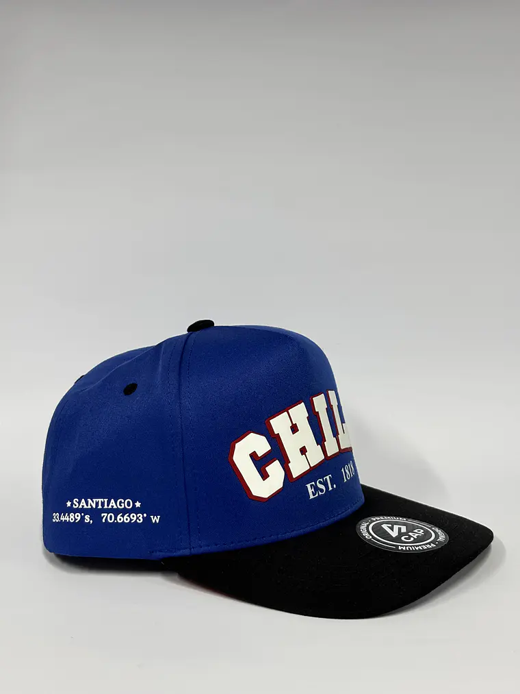 Gorra de lona 6p - Azul x Negro / Chile 🇨🇱 18 3
