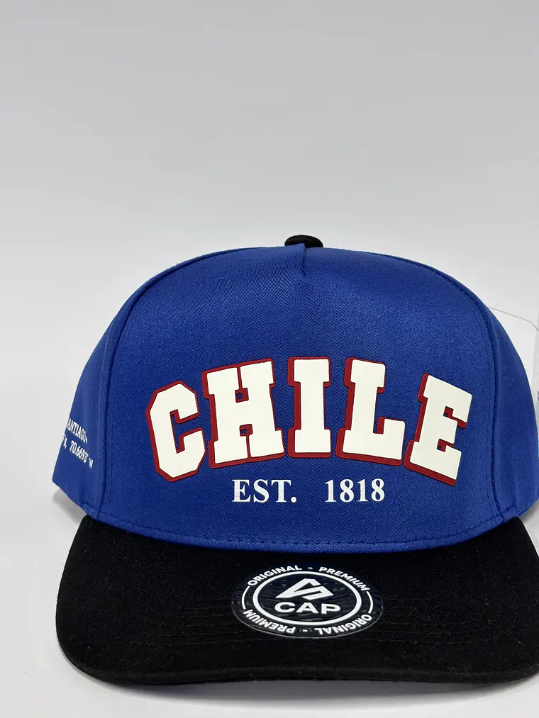 Gorra de lona 6p - Azul x Negro / Chile 🇨🇱 18 2