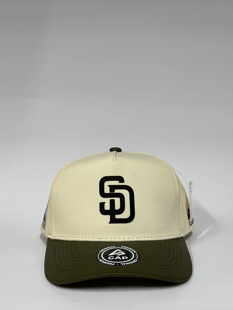 Gorra de lona 5p - Beige x verde / San Diego 