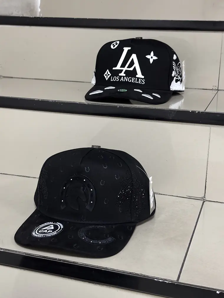 Gorra de lona 5p - Negro / herradura de caballo  6