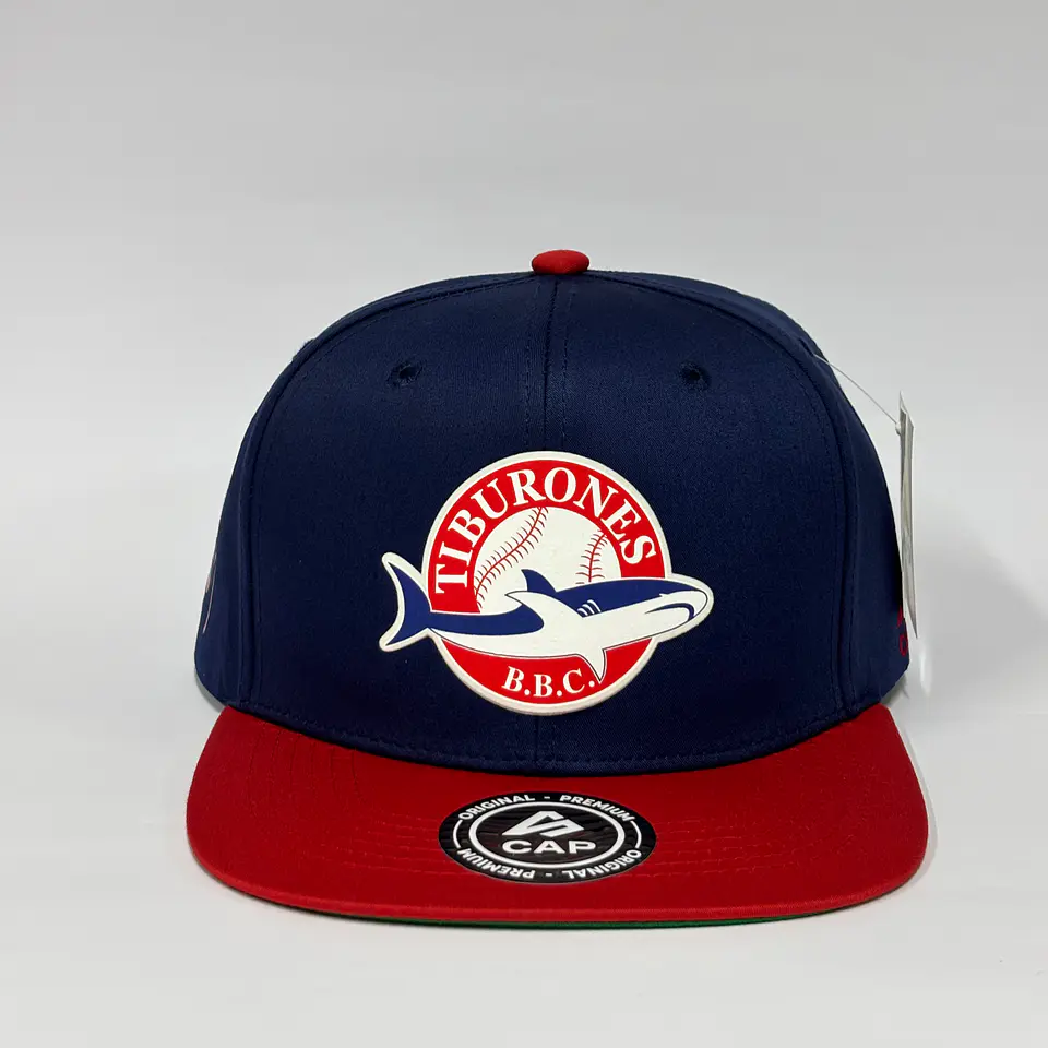 Gorra plana 6p lona - Azul M x Rojo / Tiburones de la guaira  1