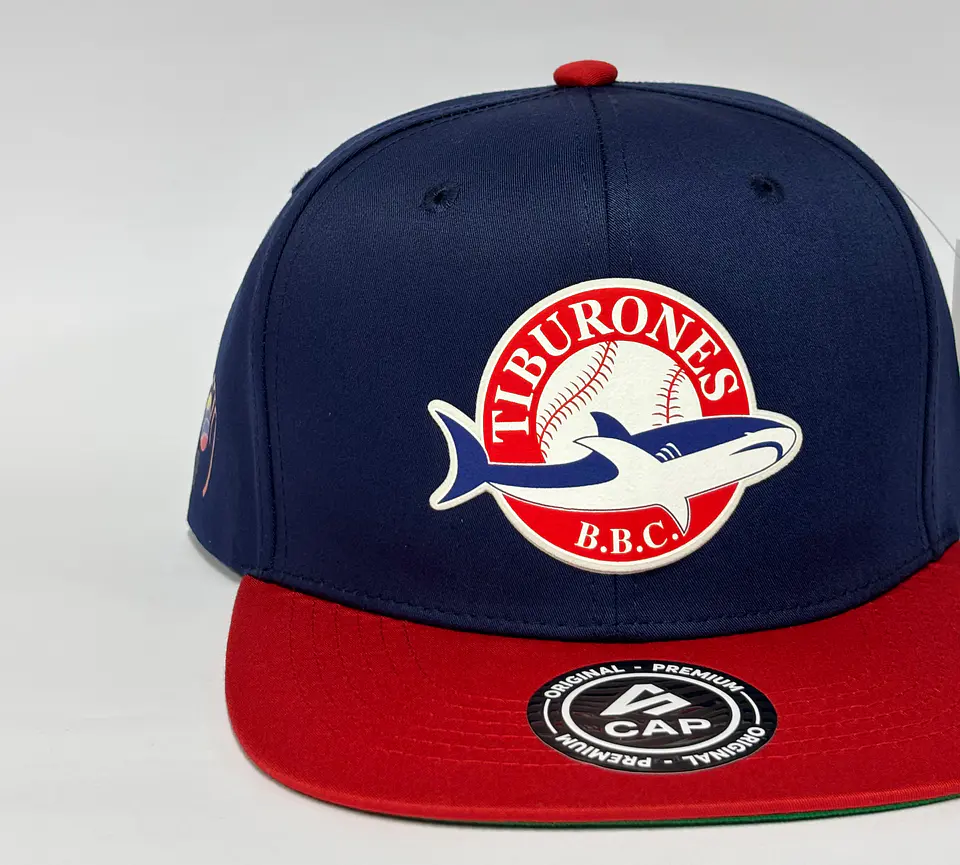 Gorra plana 6p lona - Azul M x Rojo / Tiburones de la guaira  4
