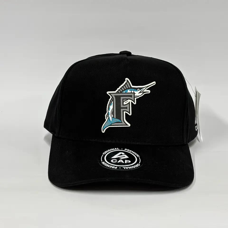 Gorra de lona 5p - Negro / Miami Marlines clasic  1