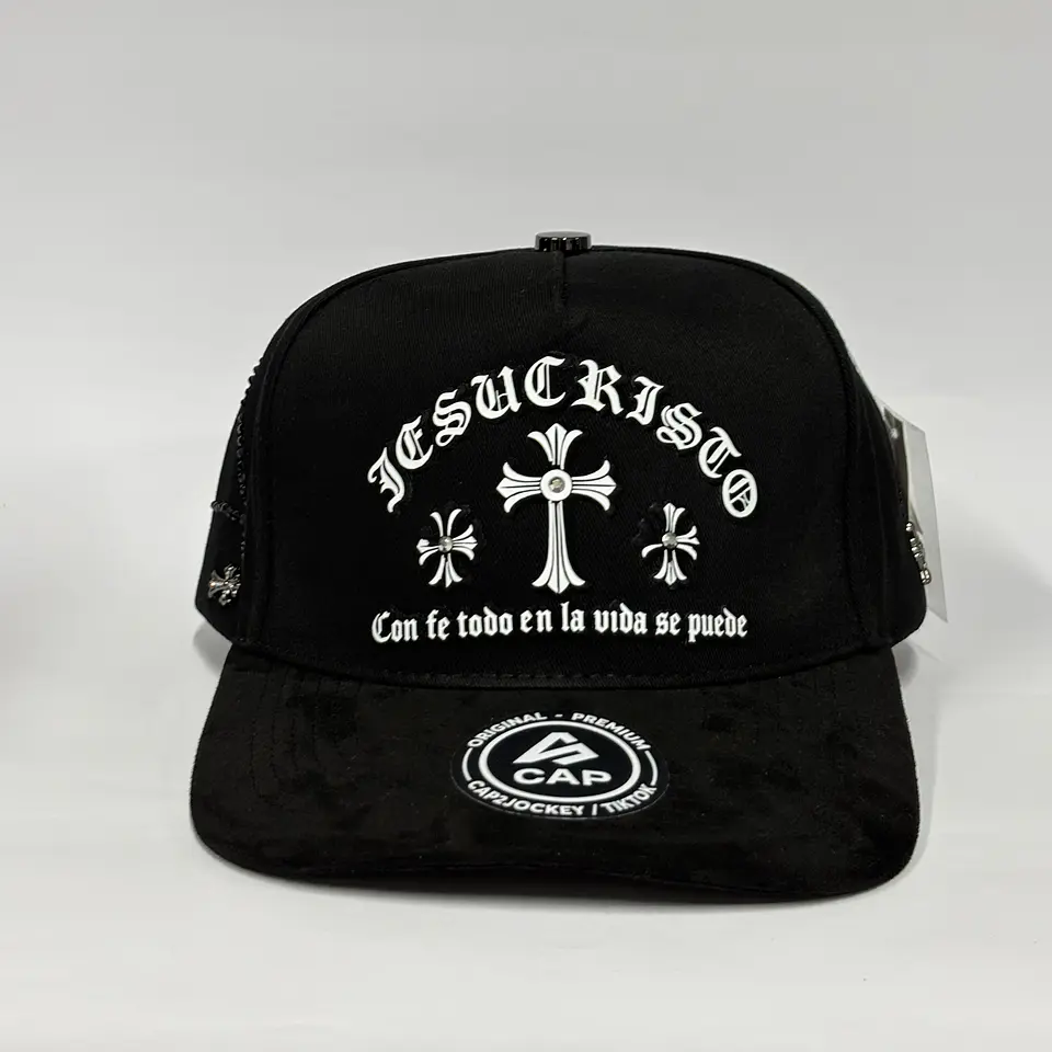 Gorra de lona 5p - Negro / Jesucristo  1