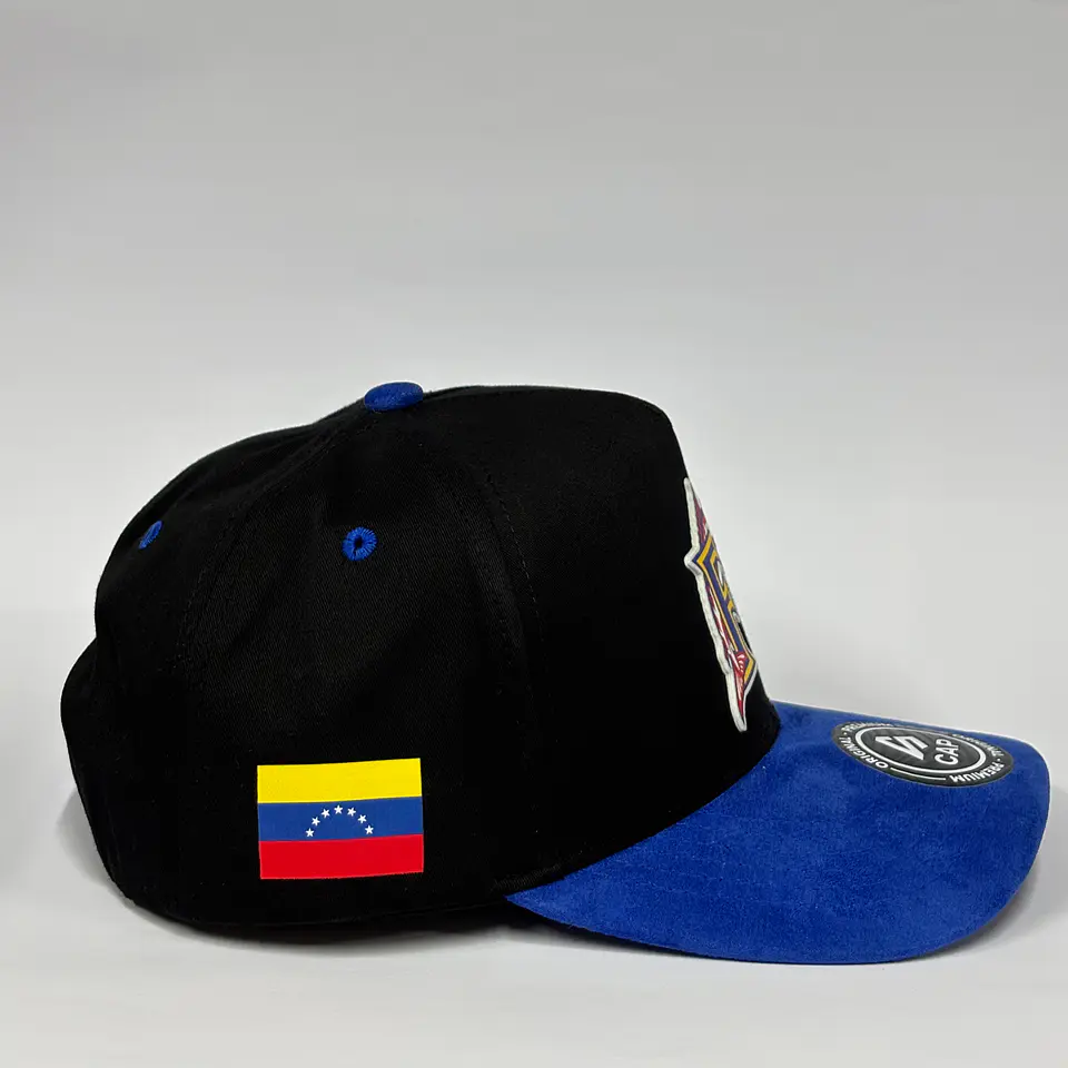 Gorra de lona 5p - Negro x Azul R / Marlines E - Venezolanidad  2