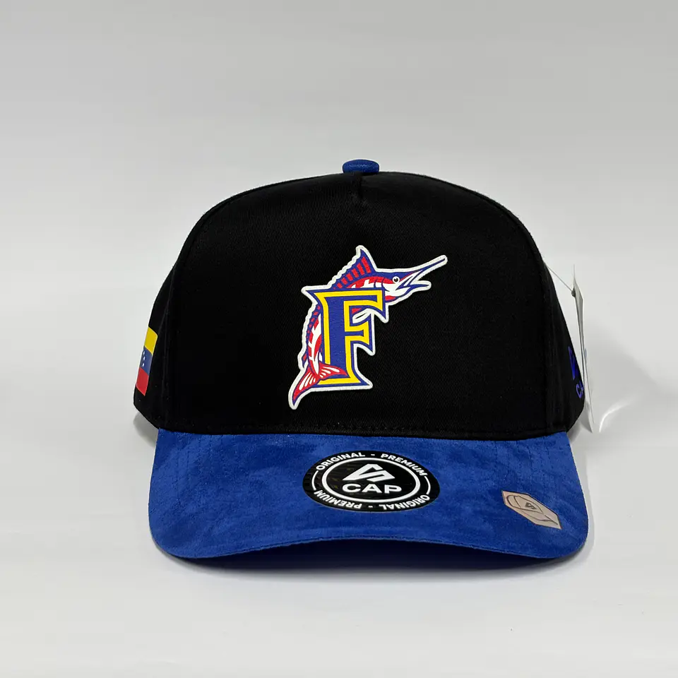 Gorra de lona 5p - Negro x Azul R / Marlines E - Venezolanidad  1