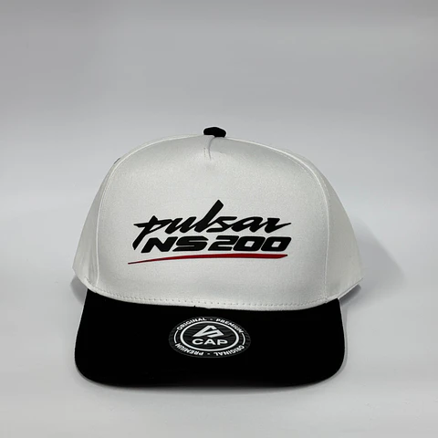 Gorra de lona 5p - Blanco x negro / Pulsar NS 200