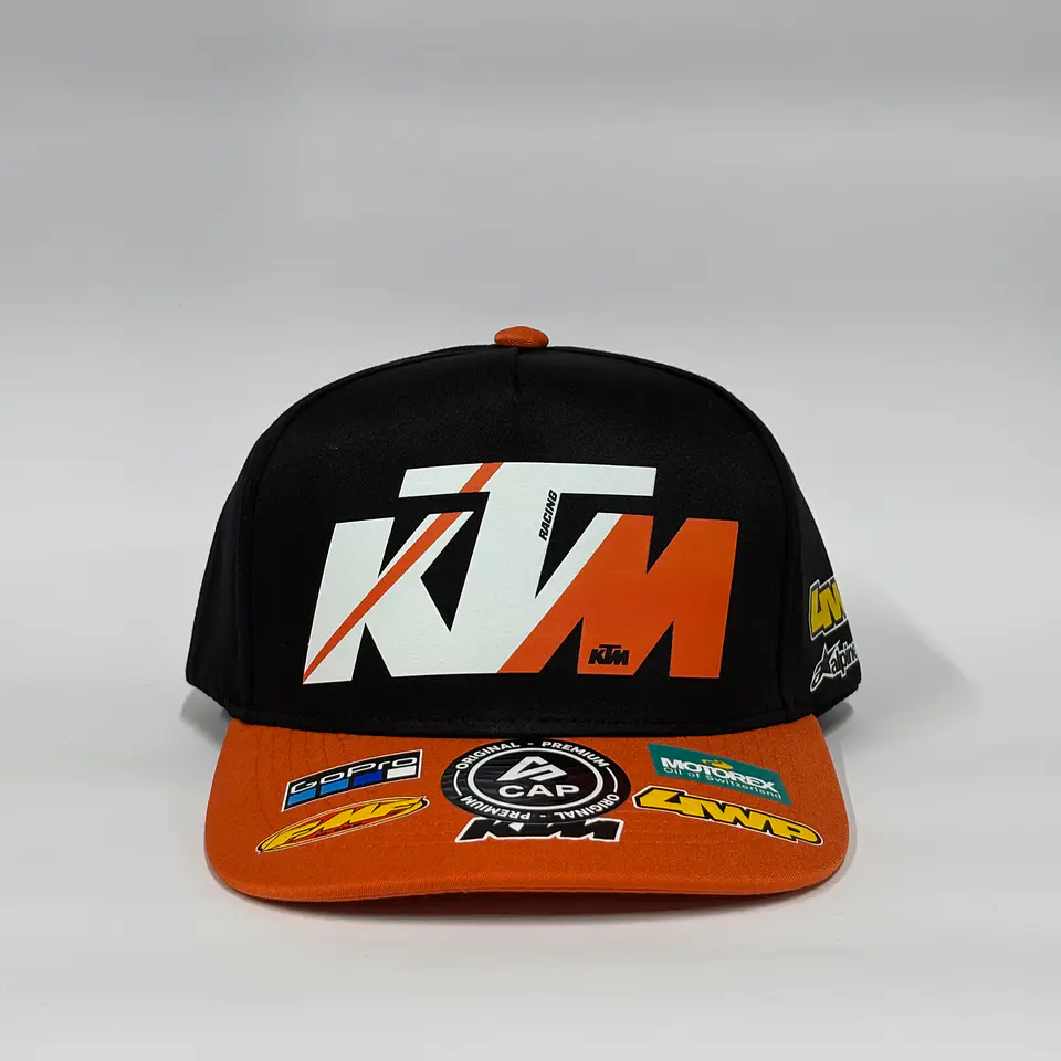 Gorra de lona 5p - Negro x Naraja / KTM clasic  1