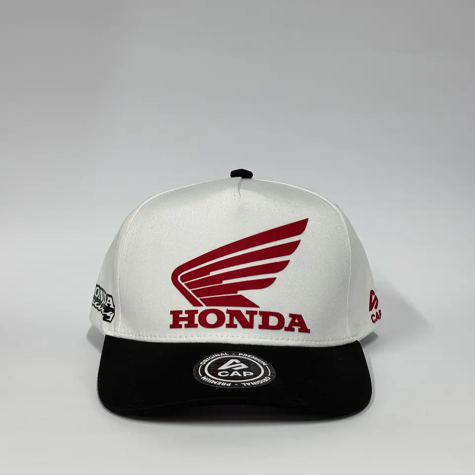 Gorra de lona 5 - Blanco x Negro - Honda panda  1