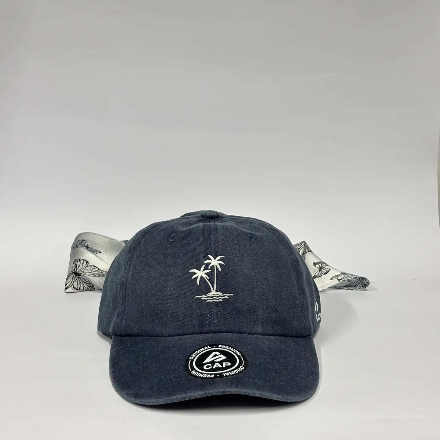 Gorra de algodón 6p - Azul M / Palmera 1
