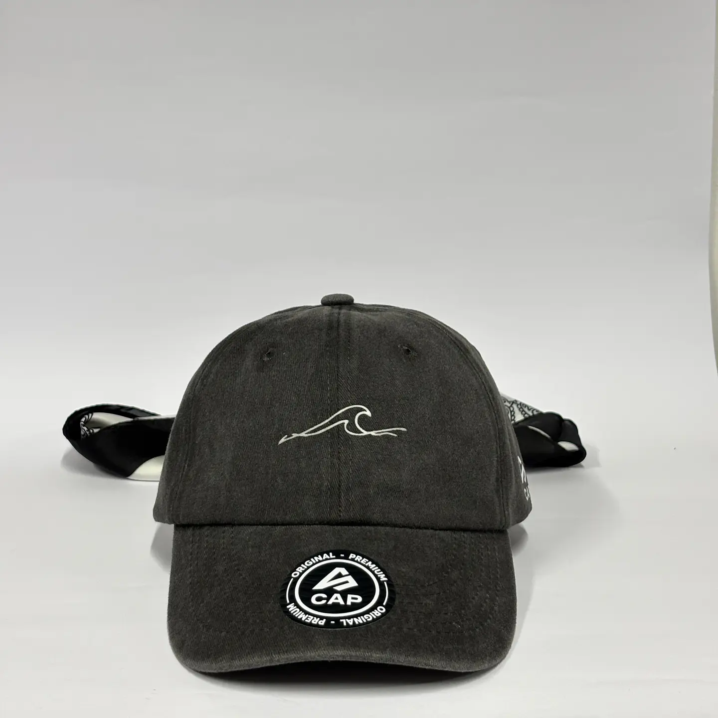 Gorra de algodón 6p - Negro / olas 🌊  1