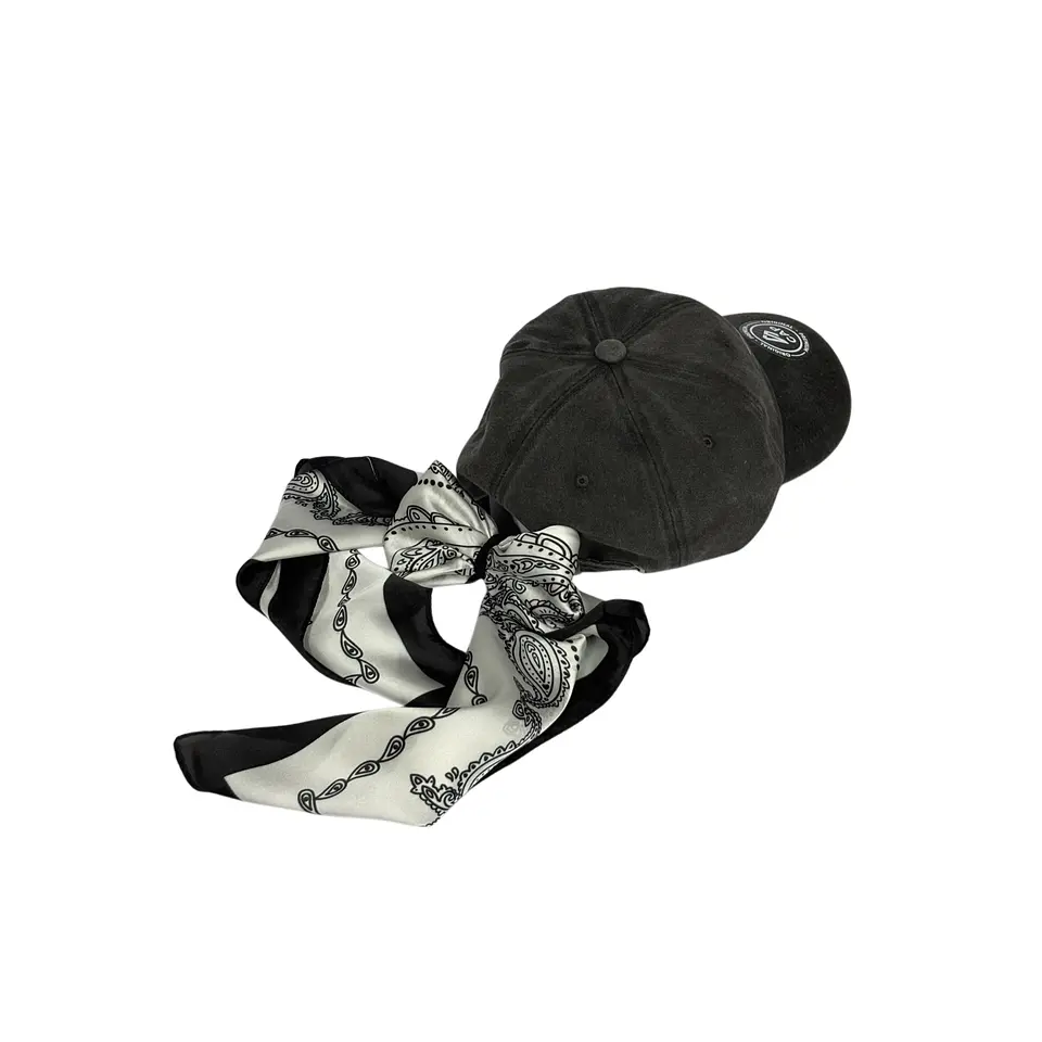 Gorra de algodón 6p - Negro / olas 🌊  3