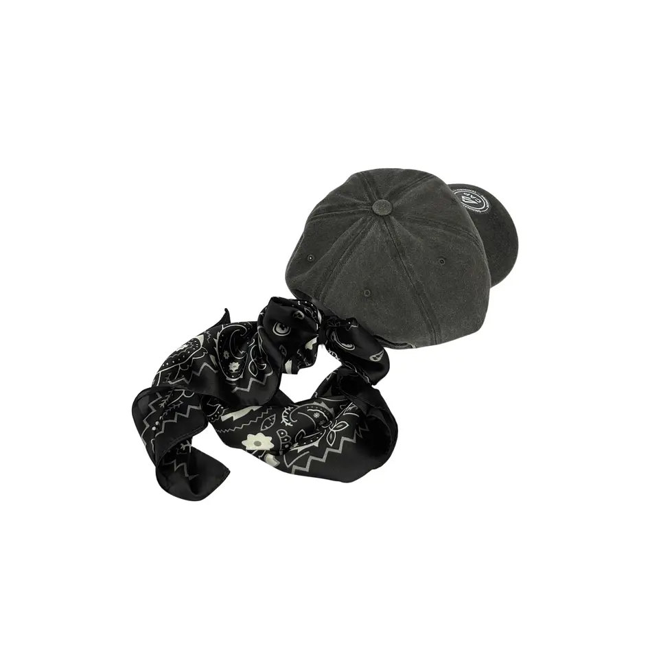 Gorra de algodón 6p - Negro / Luna  3