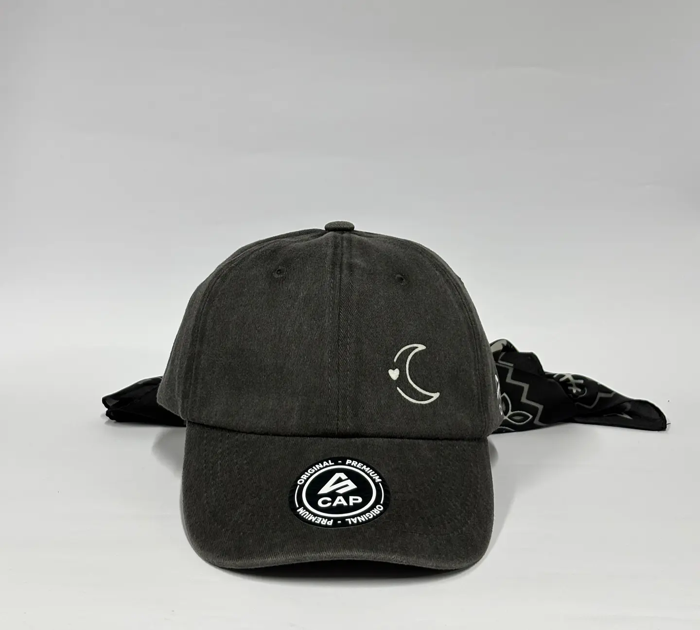Gorra de algodón 6p - Negro / Luna  1