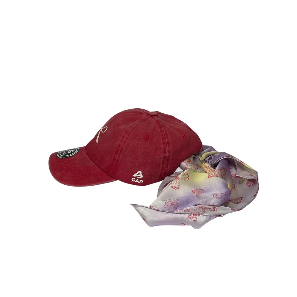 Gorra de algodón 6p - Rojo / lazos 🎀 4