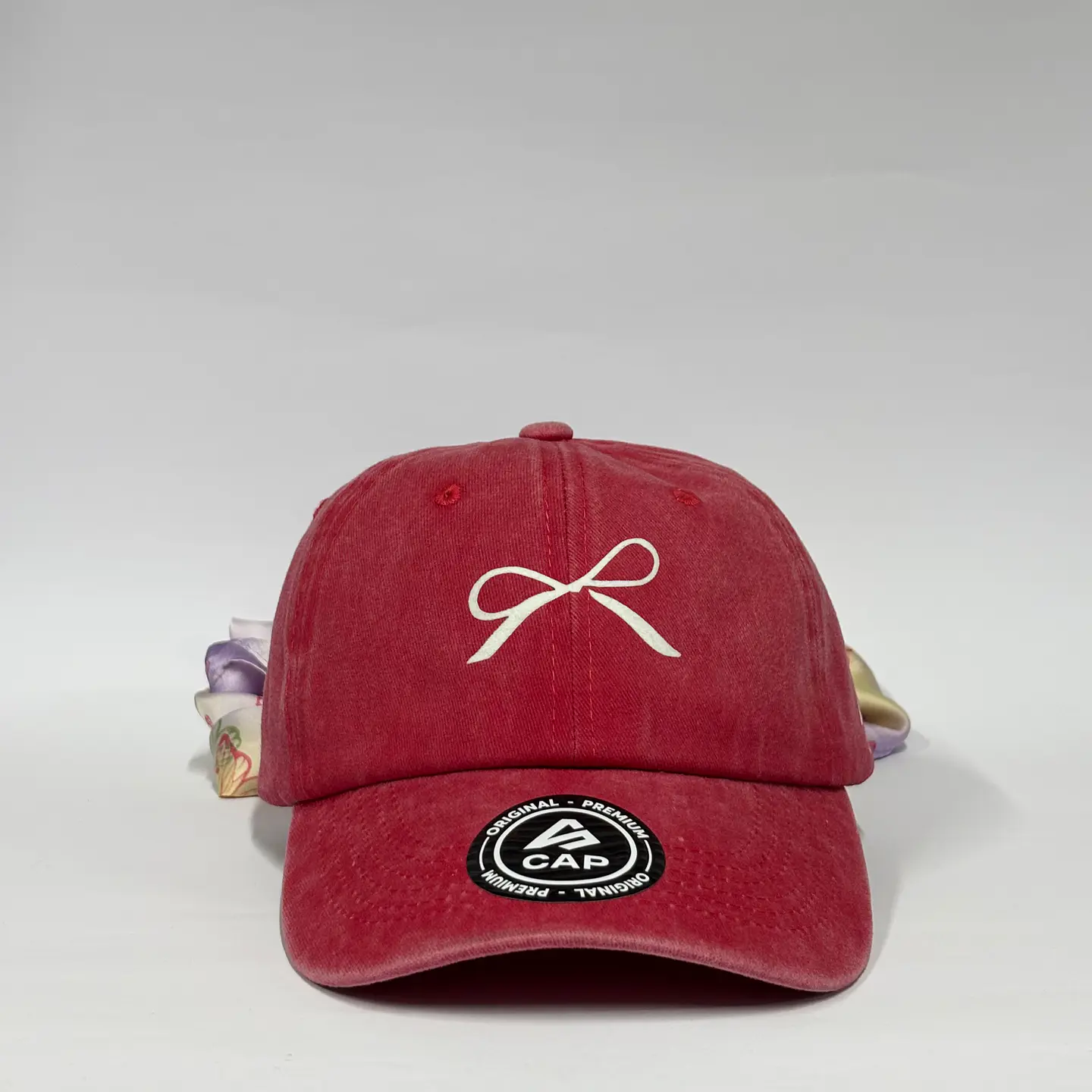 Gorra de algodón 6p - Rojo / lazos 🎀 1