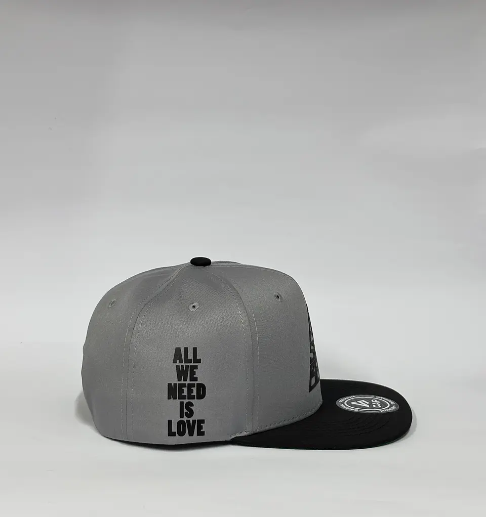 Gorra de lona 6p plana - Gris x Negro / Canserbero clasic 2