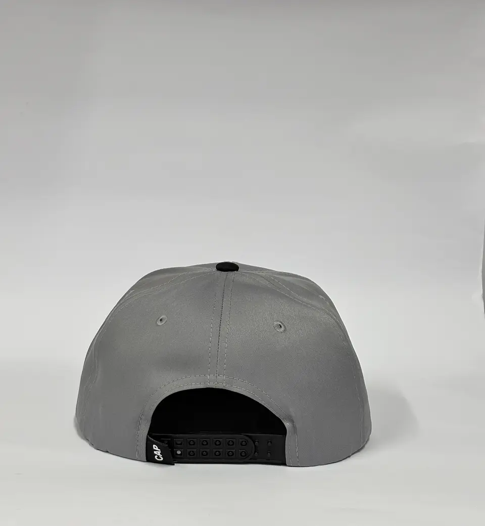 Gorra de lona 6p plana - Gris x Negro / Canserbero clasic 4