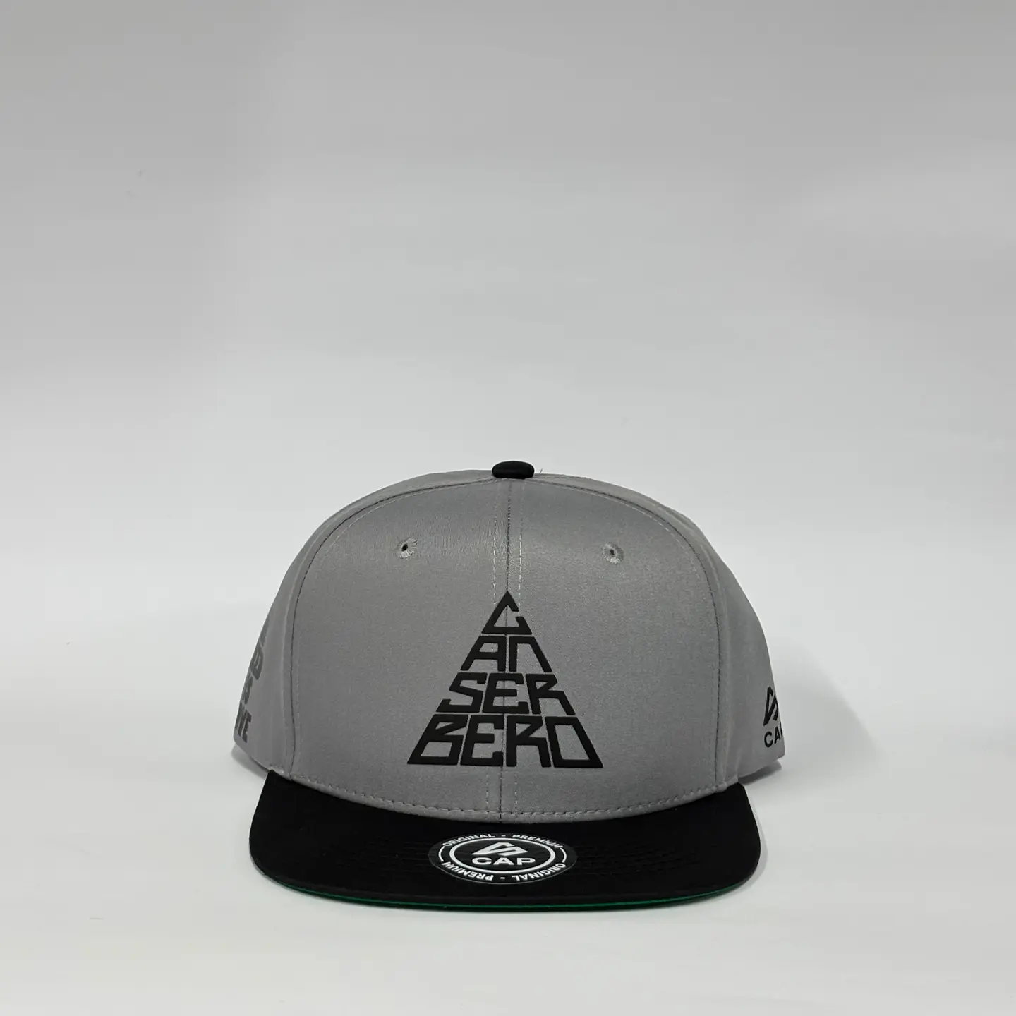 Gorra de lona 6p plana - Gris x Negro / Canserbero clasic 1
