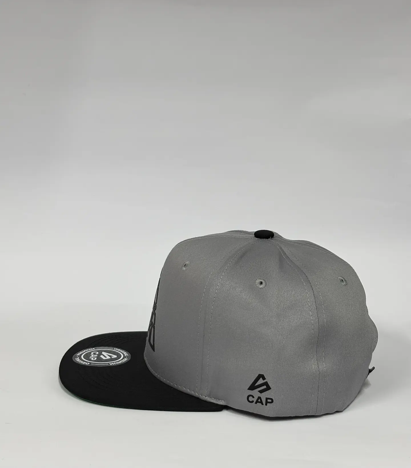 Gorra de lona 6p plana - Gris x Negro / Canserbero clasic 3