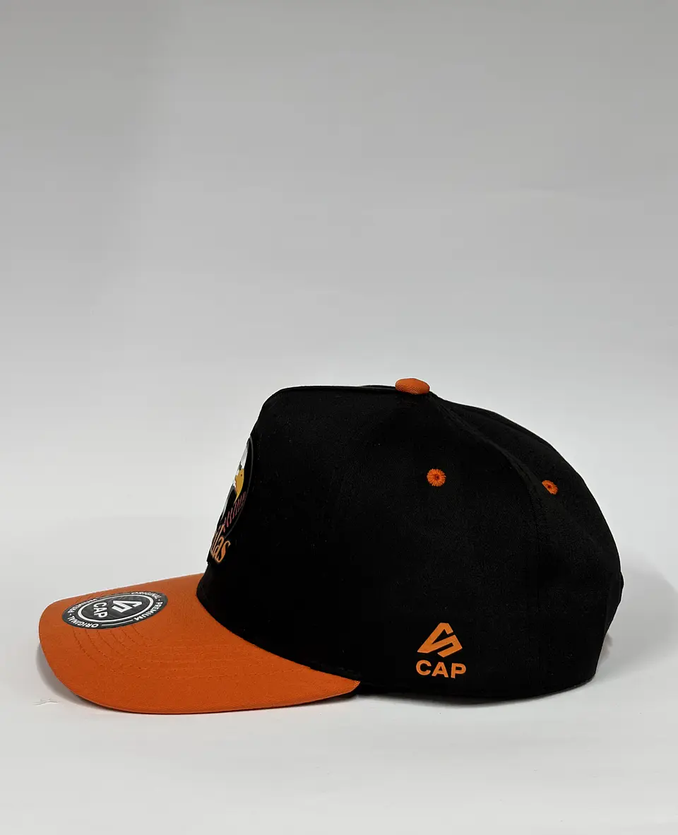 Gorra de lona 5p - Negro x Naranja / Aguilas del Zulia Black  5