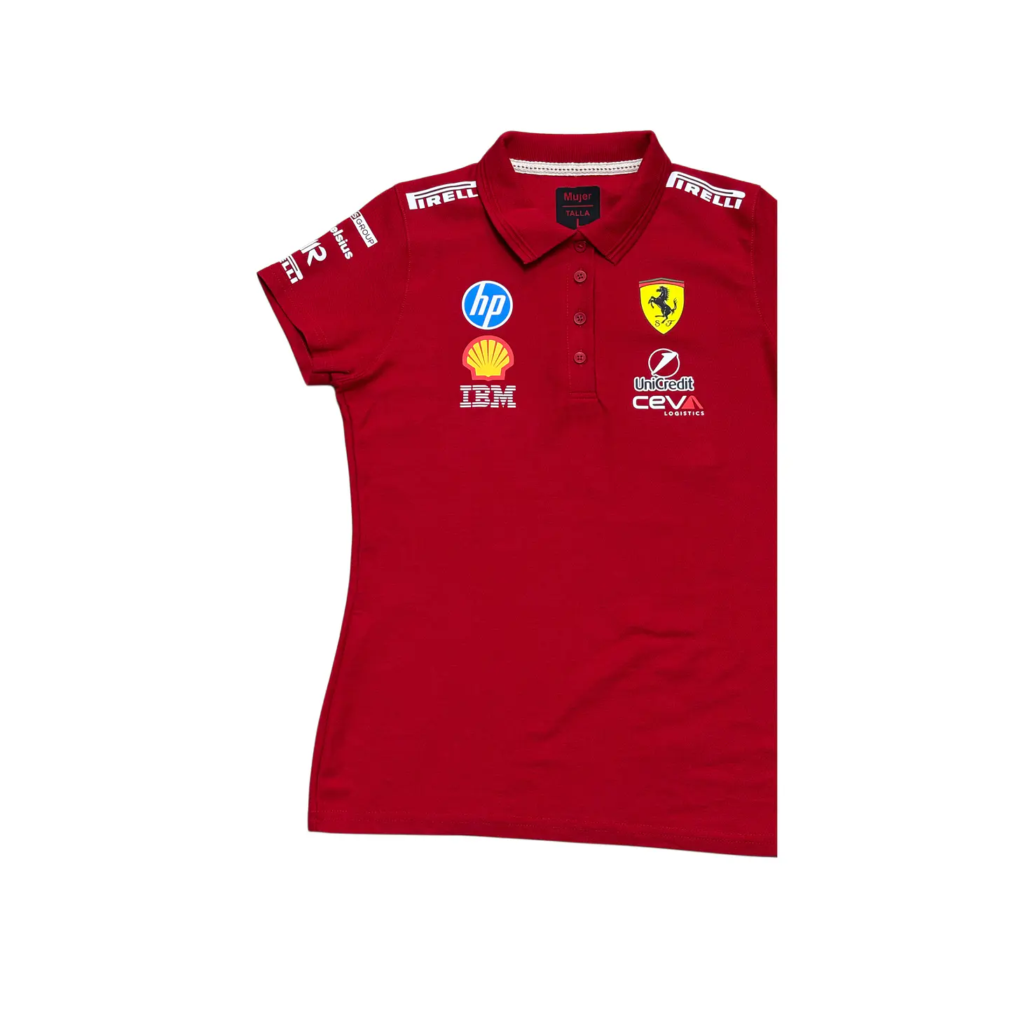 Polera pique de algodón - Rojo / Escudería Ferrari  3