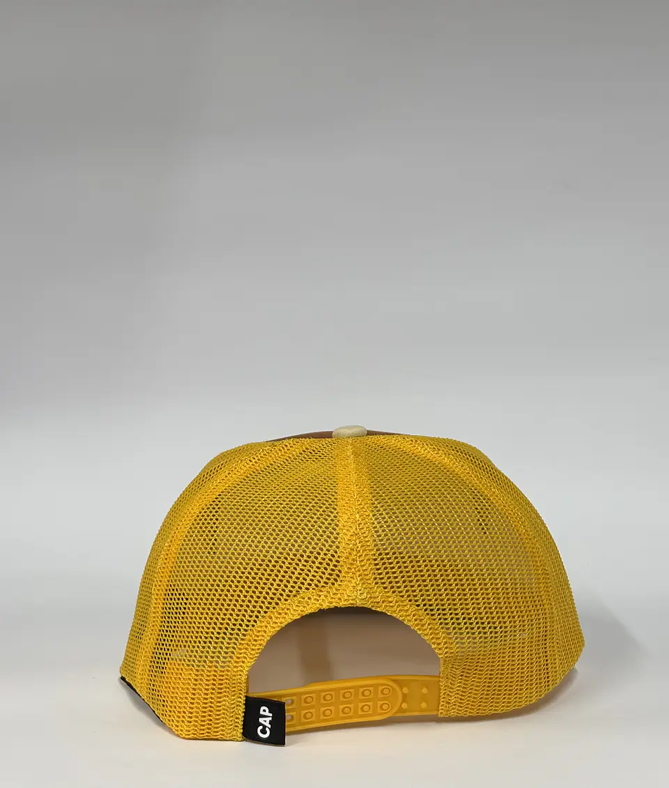 Jockey de malla 6p - Amarillo x marrón x Crema / Bass pro shops 4