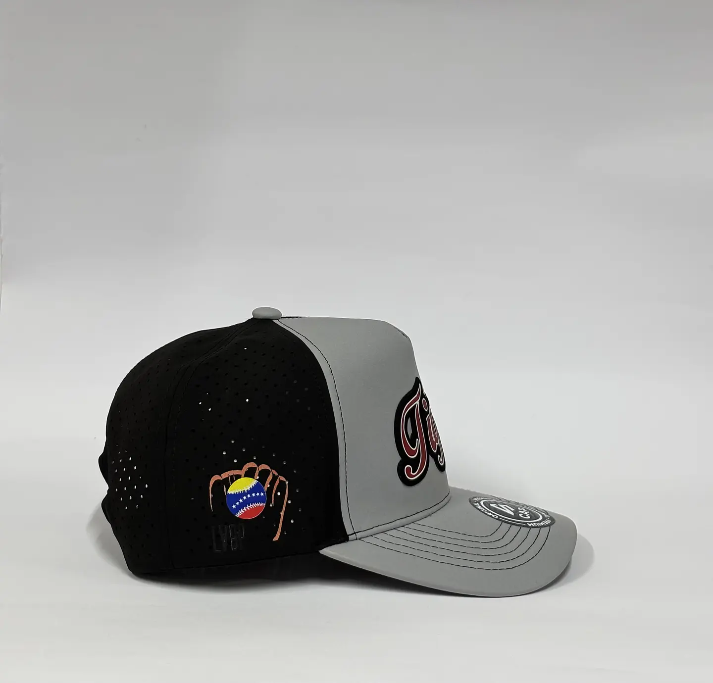 Gorra de lona 5p láser - Gris x negro / Tigres de A pro 2