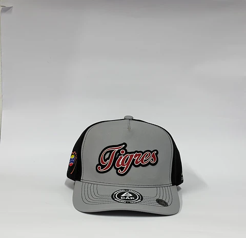 Gorra de lona 5p láser - Gris x negro / Tigres de A pro