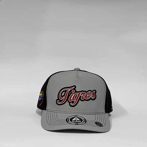 Gorra de lona 5p láser - Gris x negro / Tigres de A 