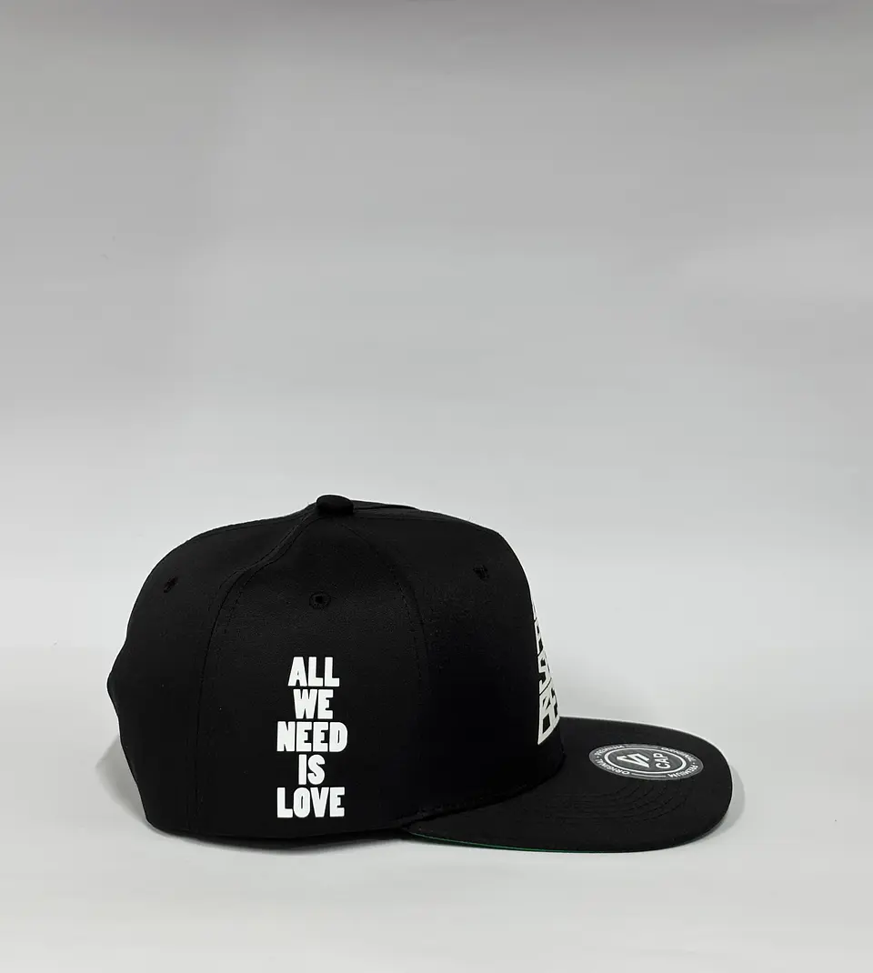 Gorra de lona 6p plana - Negro / Canserbero clasic  2