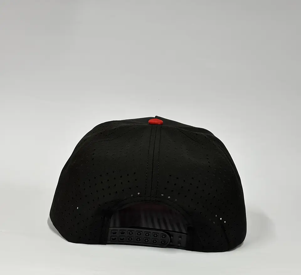 Gorra de lona 5p láser - Negro x rojo / Vzla país candela  4